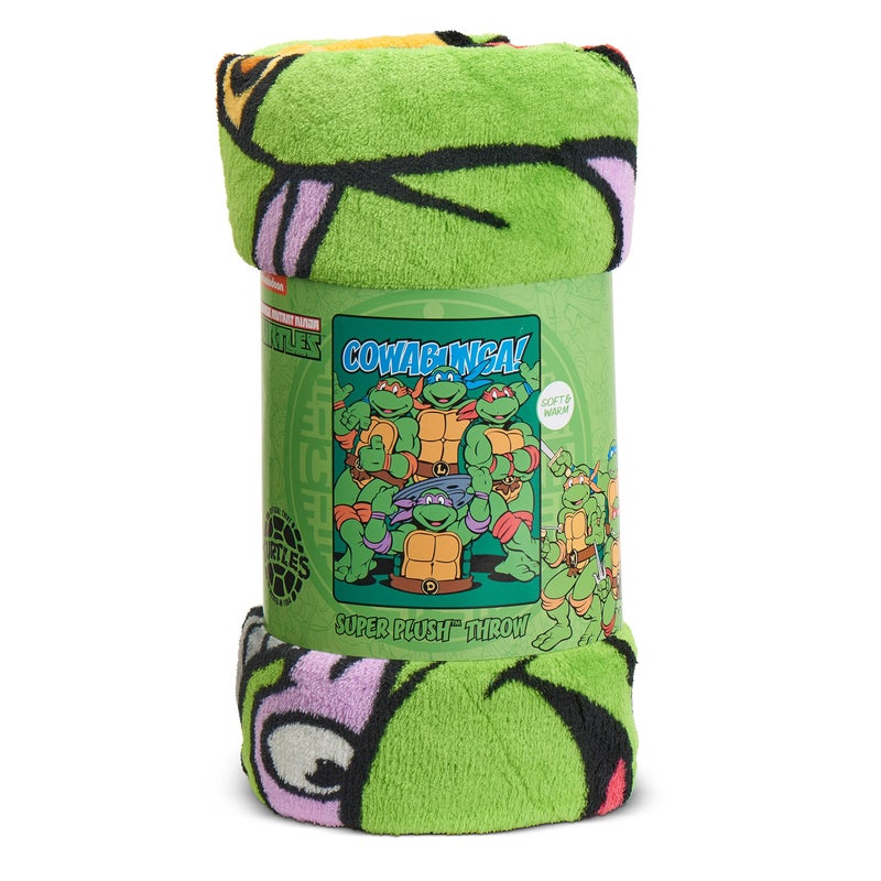 Northwest Teenage Mutant Ninja Turtles Micro Raschel Throw Blanket, 46" x 60", Cowabunga Dudes - Image 5